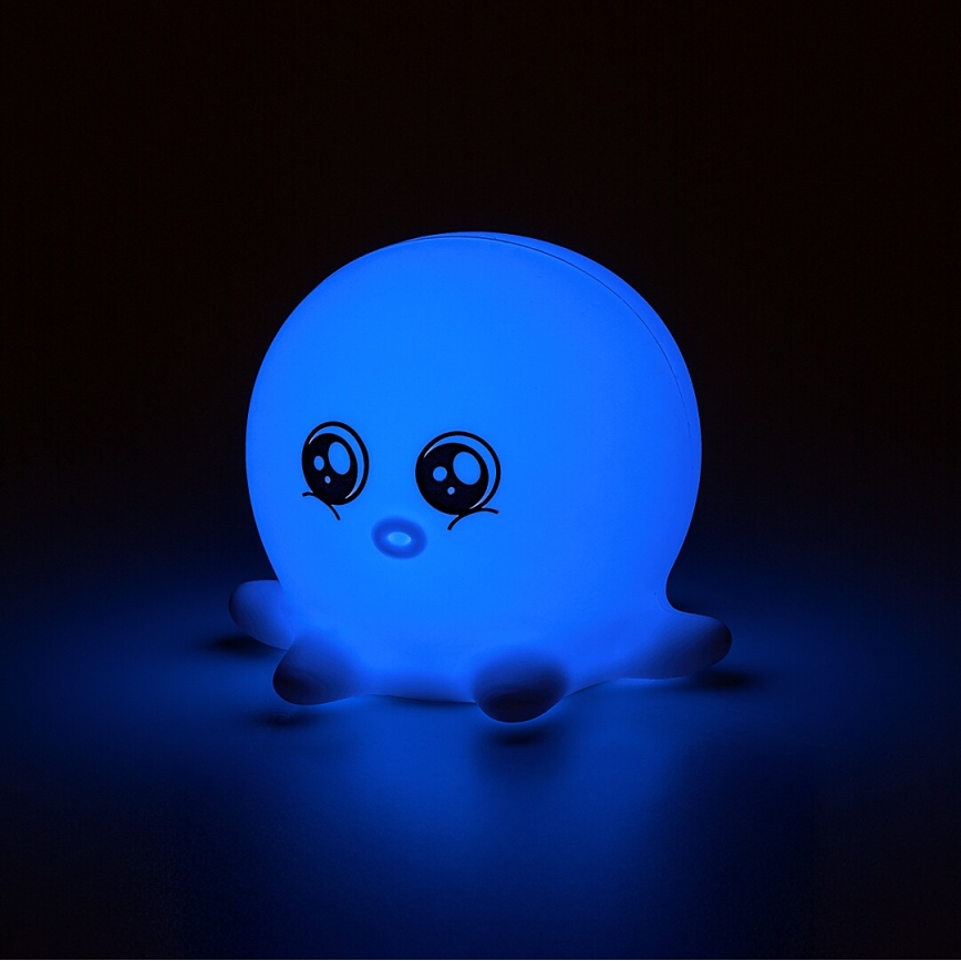 Rabalux - LED RGB νυχτερινό φωτάκι με αισθητήρα αφής LED/0,05W/1xCR2032 χταπόδι