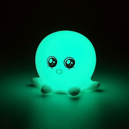 Rabalux - LED RGB νυχτερινό φωτάκι με αισθητήρα αφής LED/0,05W/1xCR2032 χταπόδι