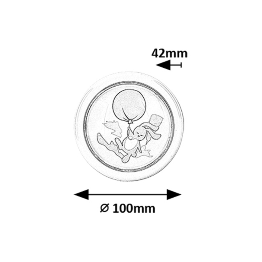 Rabalux - LED Παιδικό νυχτερινό φωτάκι LED/0,3W/2xAA 6000K