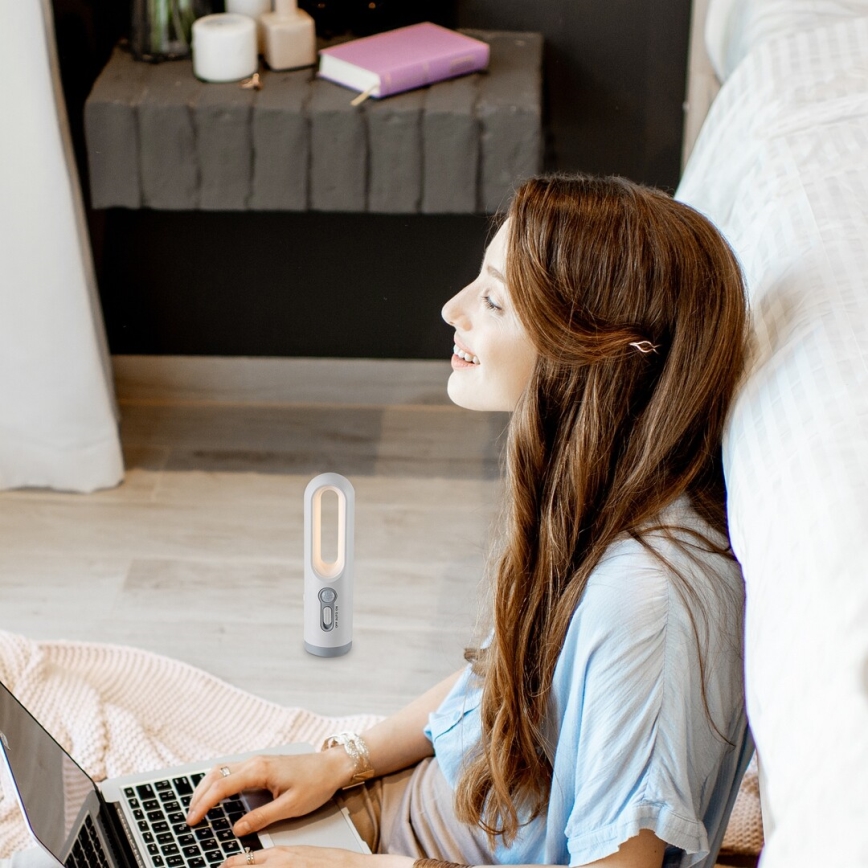 Rabalux - Φορητός επαναφορτιζόμενος λαμπτήρας LED με αισθητήρα LED/0,8W/3,7V 3000/7000K