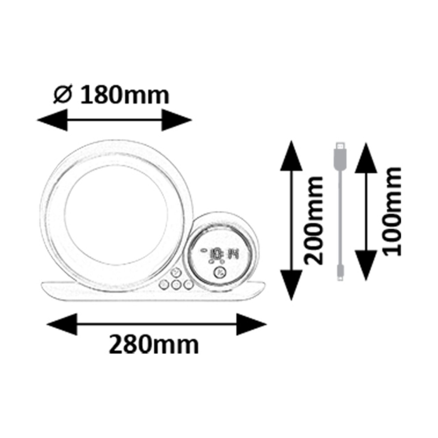 Rabalux - LED RGB Eπιτραπέζιο φωτιστικό με ηχείο LED/5W/230V