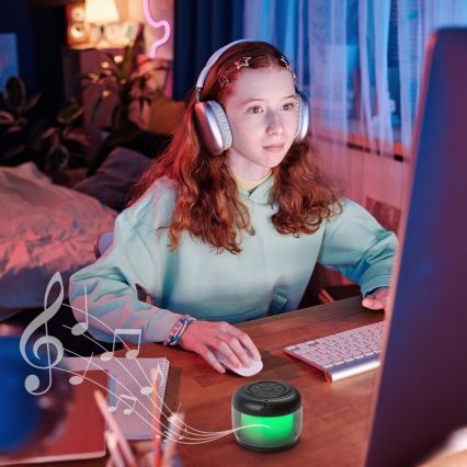 Rabalux - Επιτραπέζιο φωτιστικό RGB με ηχείο RGB/3W/3,7V 500mAh