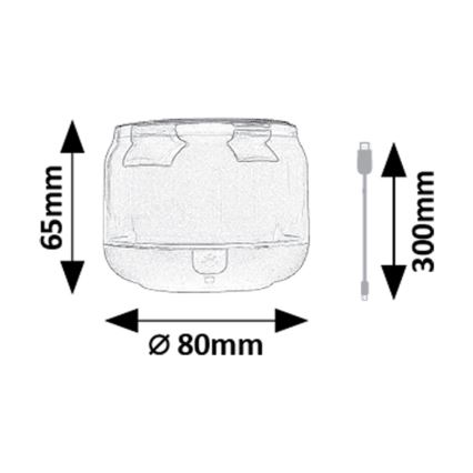 Rabalux - Επιτραπέζιο φωτιστικό RGB με ηχείο RGB/3W/3,7V 500mAh