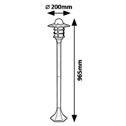 Rabalux 7680 - Λάμπα εξωτερικού χώρου DARRINGTON 1xE27/20W/230V IP44