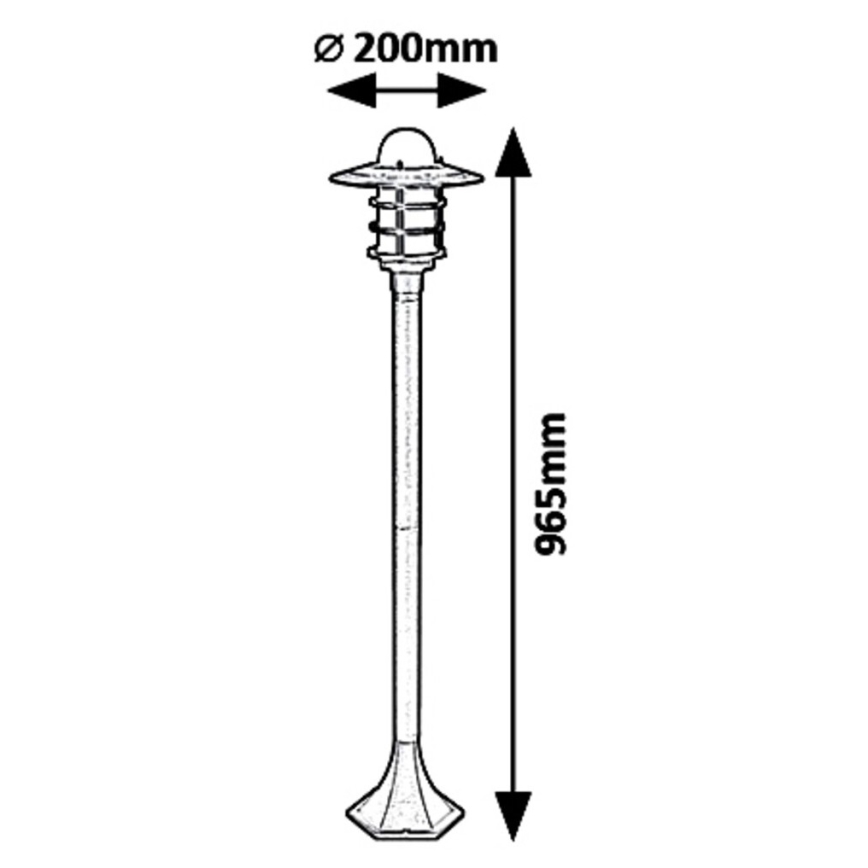 Rabalux 7680 - Λάμπα εξωτερικού χώρου DARRINGTON 1xE27/20W/230V IP44