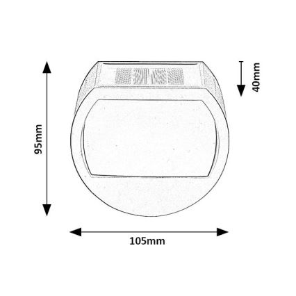 Rabalux  - Ηλιακό φωτιστικό LED με αισθητήρα LED/0,5W/1,2V IP44