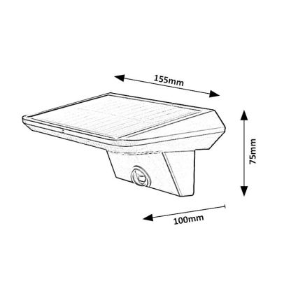 Rabalux - Ηλιακό φωτιστικό LED με αισθητήρα LED/10W/3,7V IP44