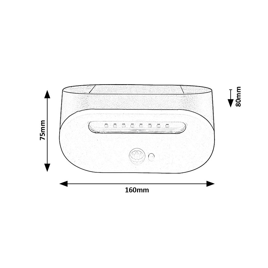 Rabalux - Ηλιακό φωτιστικό LED με αισθητήρα LED/3,2W/3,7V IP44 1200 mAh