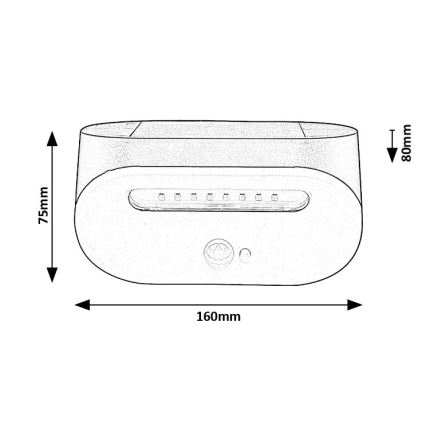 Rabalux - Ηλιακό φωτιστικό LED με αισθητήρα LED/3,2W/3,7V IP44