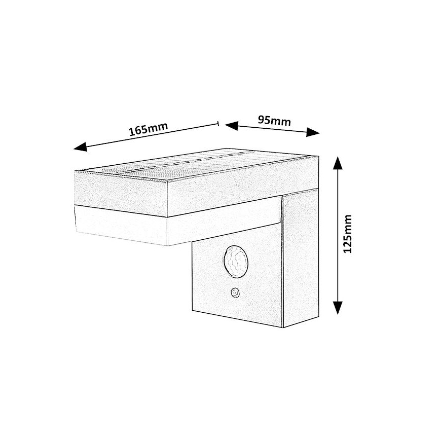 Rabalux - Ηλιακό φωτιστικό LED με αισθητήρα LED/6W/3,7V IP44 2200 mAh