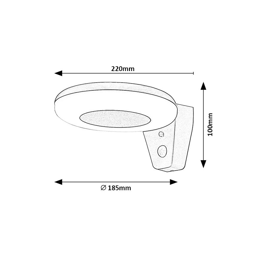 Rabalux - Ηλιακό φωτιστικό LED με αισθητήρα LED/4W/3,7V IP44 2200 mAh