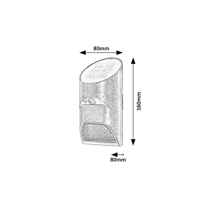 Rabalux  - Ηλιακό φωτιστικό LED με αισθητήρα LED/3,6W/3,7V IP44