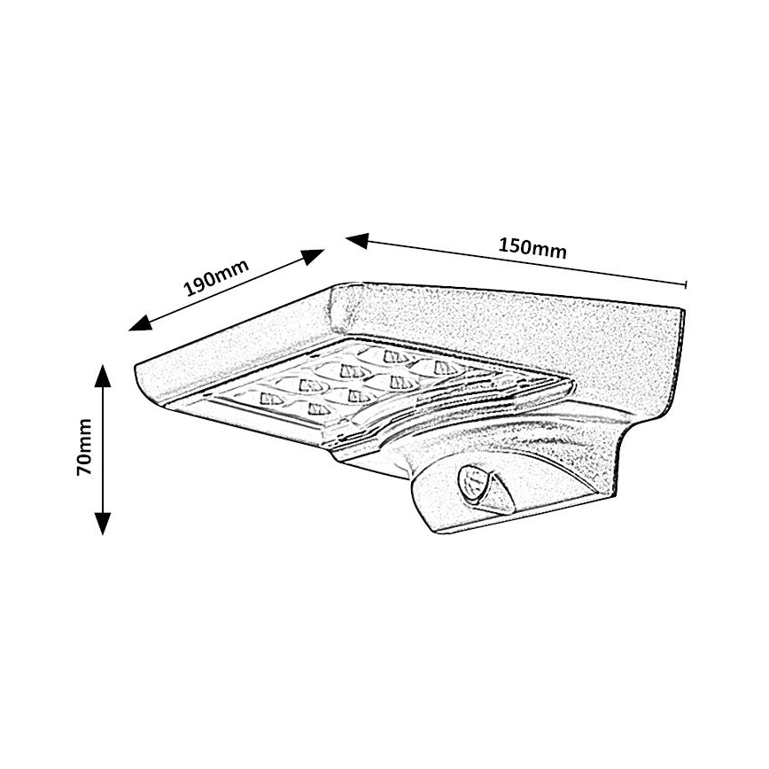 Rabalux - Ηλιακό φωτιστικό LED με αισθητήρα LED/4W/3,7V IP44