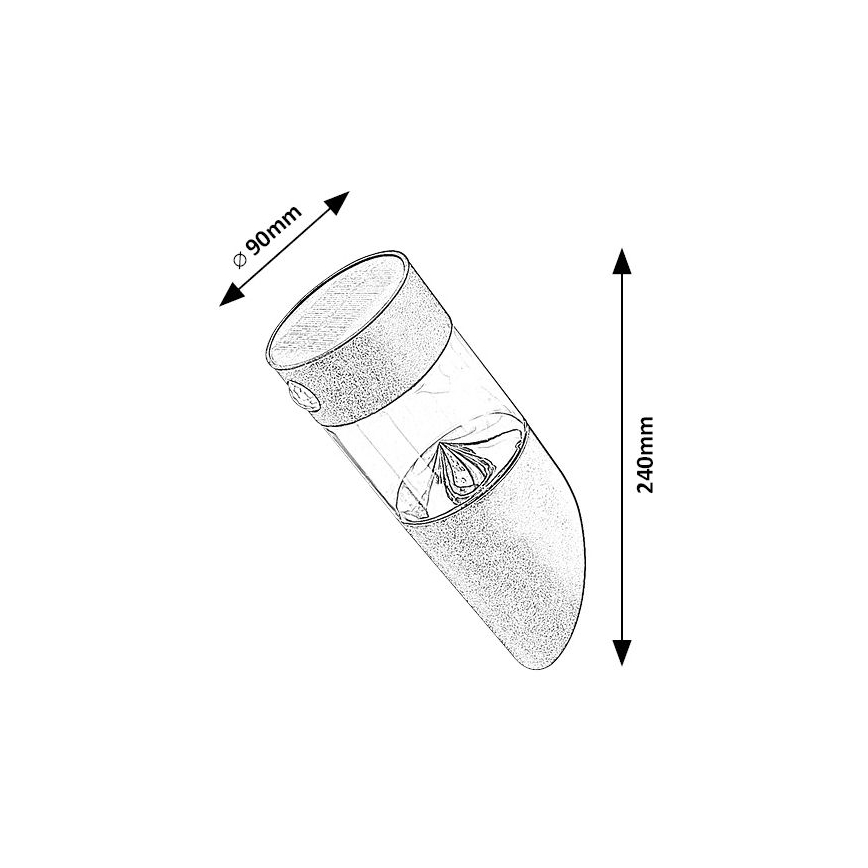 Rabalux - Ηλιακό φωτιστικό LED με αισθητήρα LED/1,5W/3,7V IP44