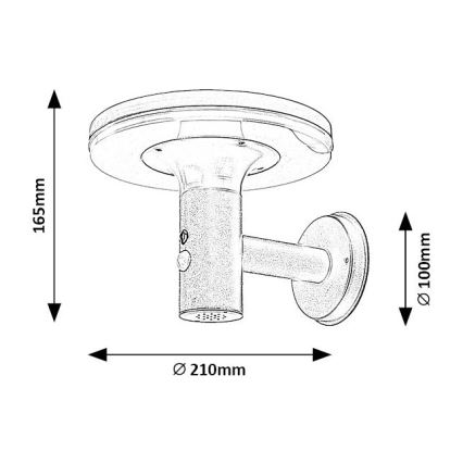 Rabalux - Ηλιακό φωτιστικό LED με αισθητήρα LED/10W/3,7V IP44