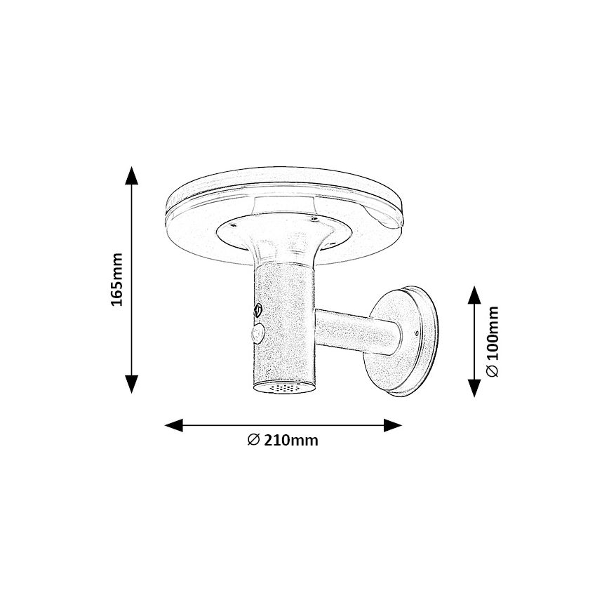 Rabalux - Ηλιακό φωτιστικό LED με αισθητήρα LED/10W/3,7V IP44