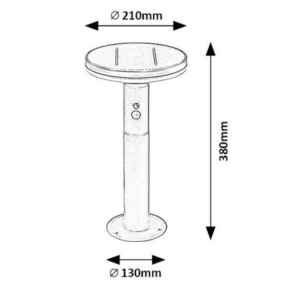 Rabalux - Ηλιακό φωτιστικό LED με αισθητήρα LED/10W/3,7V IP44