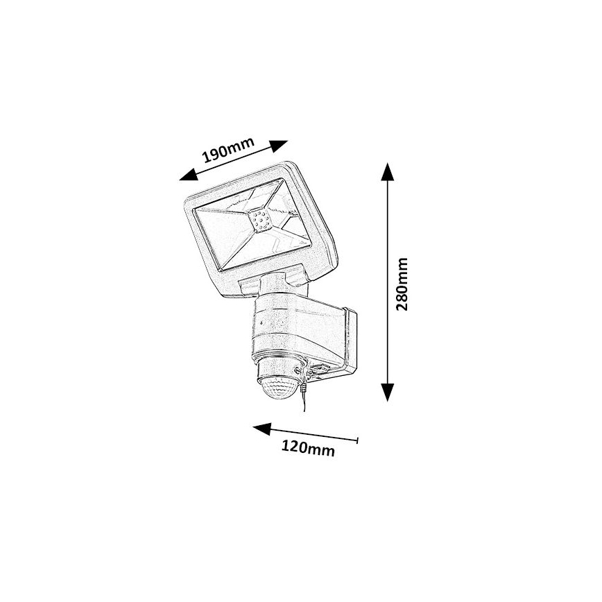 Rabalux - Ηλιακός προβολέας LED με αισθητήρα LED/5W/3,7V IP44