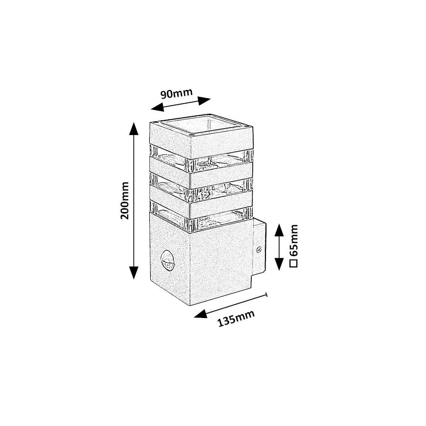 Rabalux - Φωτιστικό τοίχου εξωτερικού χώρου με αισθητήρα 1xE27/12W/230V IP44
