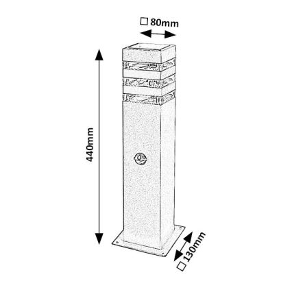 Rabalux - Εξωτερικό φωτιστικό με αισθητήρα 1xE27/12W/230V IP44