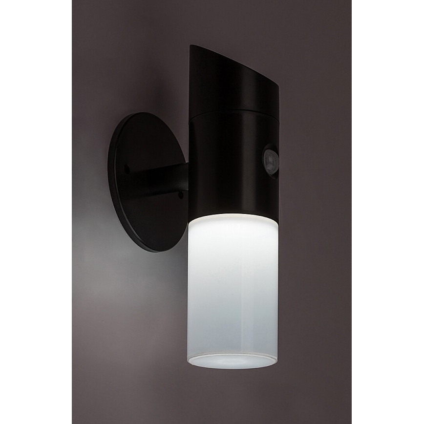 Rabalux - LED RGB Ηλιακό Επιτοίχιο Φωτιστικό με Αισθητήρα LED/1W/3,7V IP44 μαύρο 1200 mAh