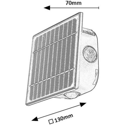 Rabalux - LED Dimming solar φωτιστικό τοίχου LED/0,5W/3,7V 3000K/6000K IP54