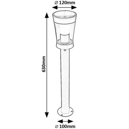 Rabalux - Ηλιακή λάμπα LED LED/3W/3,7V IP65 ανθρακί