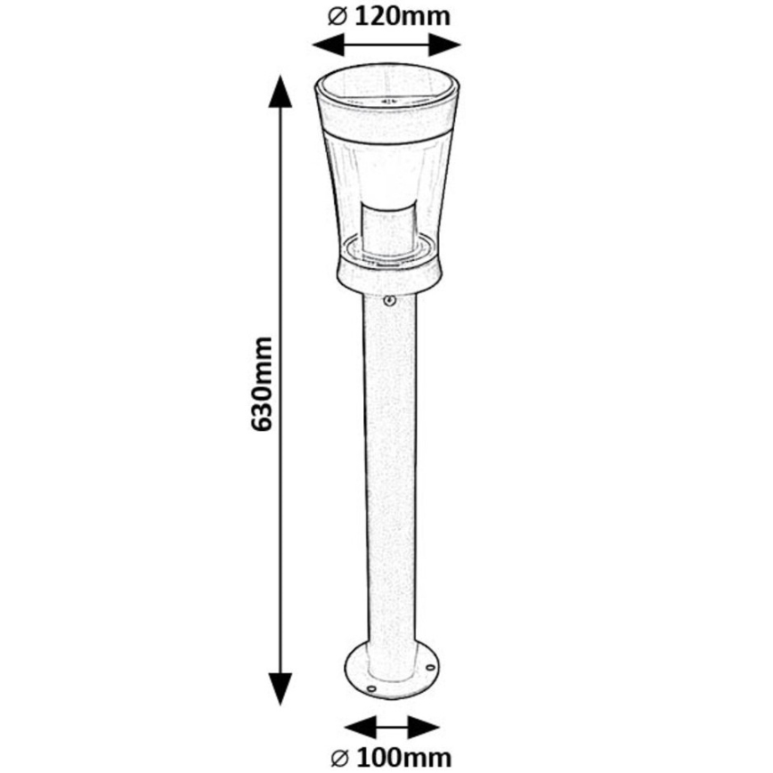 Rabalux - Ηλιακή λάμπα LED LED/3W/3,7V IP65 ανθρακί