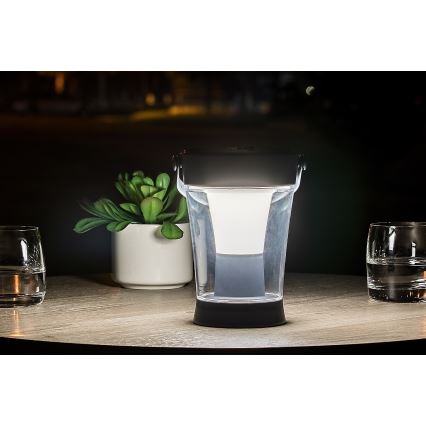 Rabalux - LED RGB Ρυθμιζόμενο ηλιακό φωτιστικό LED/3W/3,7V IP54 ανθρακί 2000 mAh