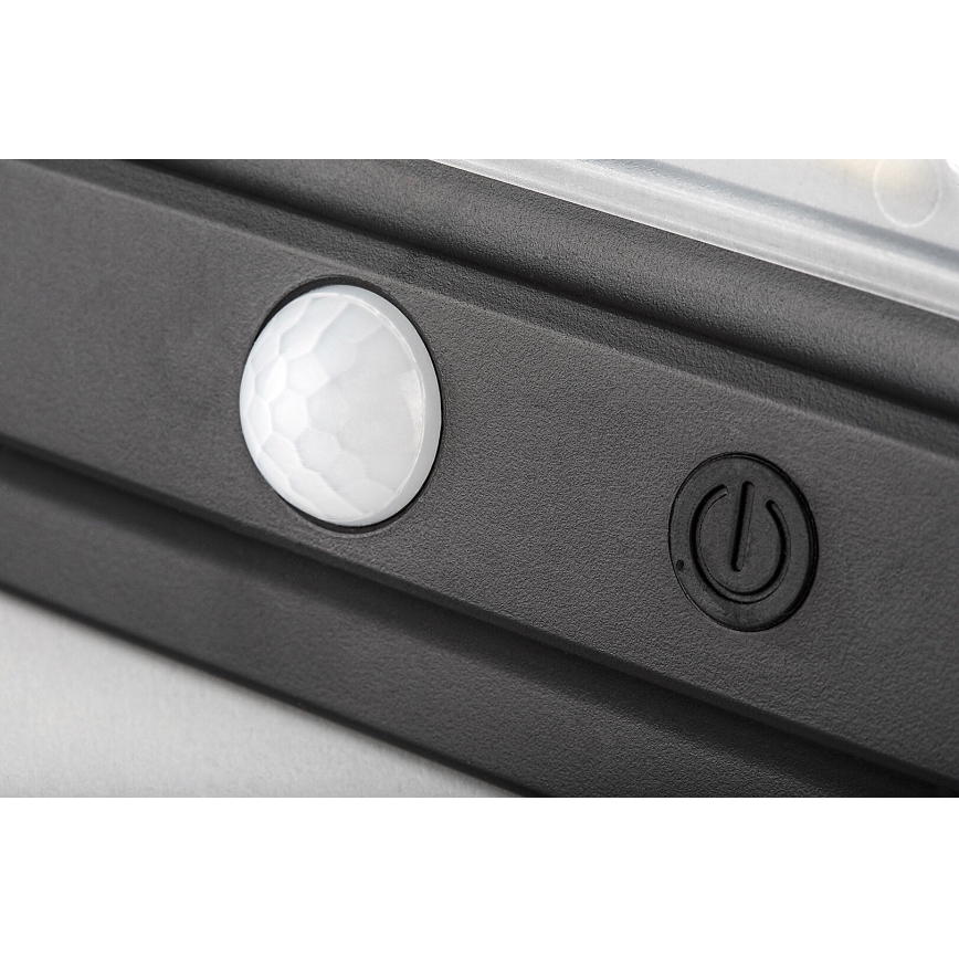 Rabalux - LED Ηλιακό Επιτοίχιο Φωτιστικό με Αισθητήρα LED/7W/3,7V IP54 μαύρο 3000 mAh