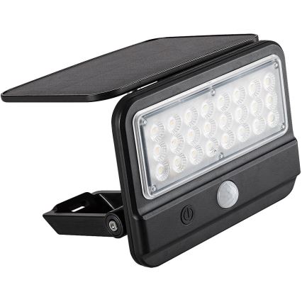 Rabalux - Ηλιακό φωτιστικό τοίχου LED με αισθητήρα LED/7W/3,7V IP54 μαύρο