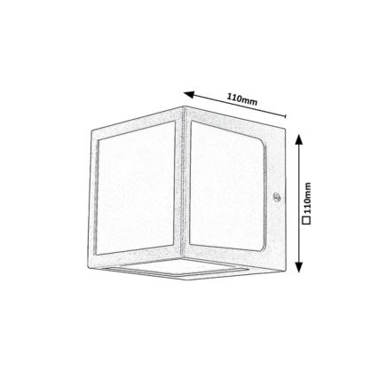 Rabalux - Εξωτερικό επιτοίχιο φωτιστικό LED/10W/230V IP54 ανθρακί