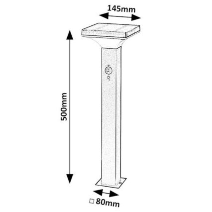 Rabalux - Ηλιακή λάμπα LED με αισθητήρα LED/4W/3,7V IP44 μαύρο