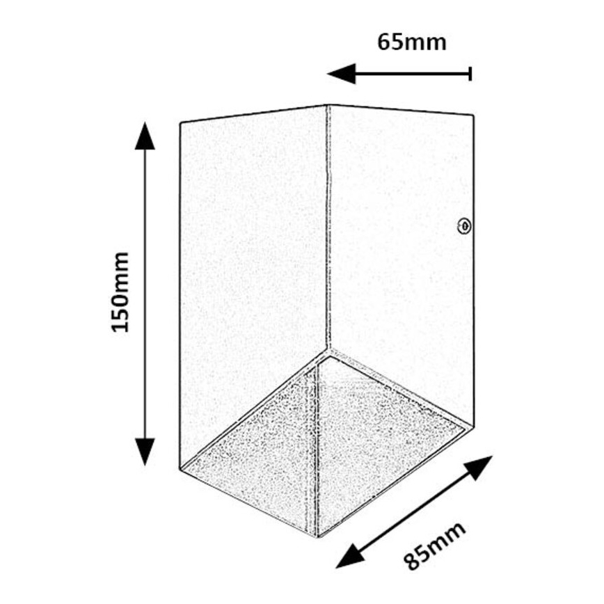 Rabalux - Επιτοίχιο φωτιστικό εξωτερικού χώρου LED LED/5W/230V IP54 μαύρο
