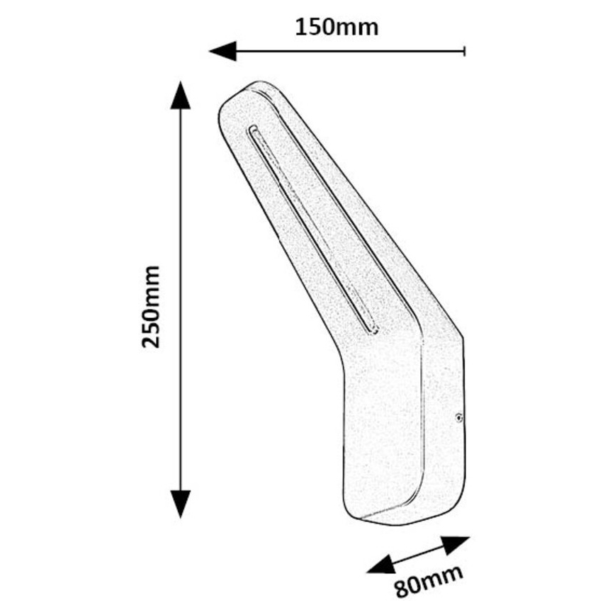Rabalux - Επιτοίχιο φωτιστικό εξωτερικού χώρου LED LED/8W/230V IP54
