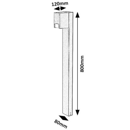 Rabalux - Λάμπα εξωτερικού χώρου 1xGU10/7W/230V IP44 μαύρο