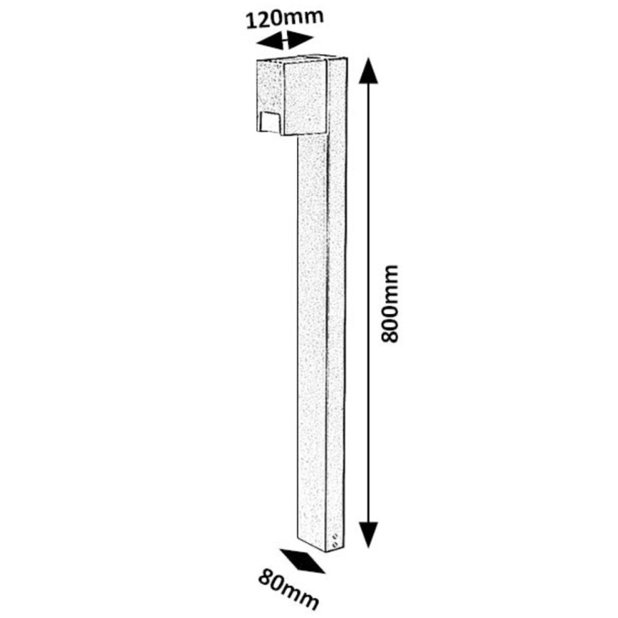 Rabalux - Λάμπα εξωτερικού χώρου 1xGU10/7W/230V IP44 μαύρο