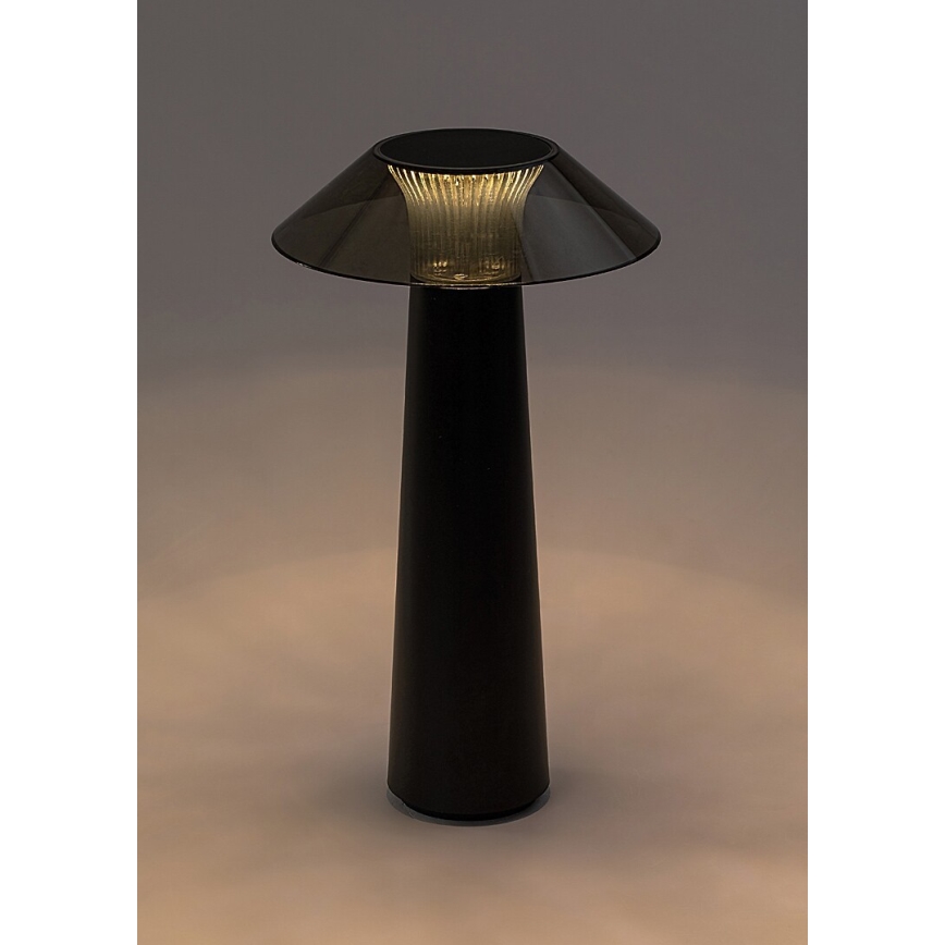 Rabalux - LED Dimmable επαναφορτιζόμενο επιτραπέζιο φωτιστικό αφής LED/5W/5V IP44 μαύρο