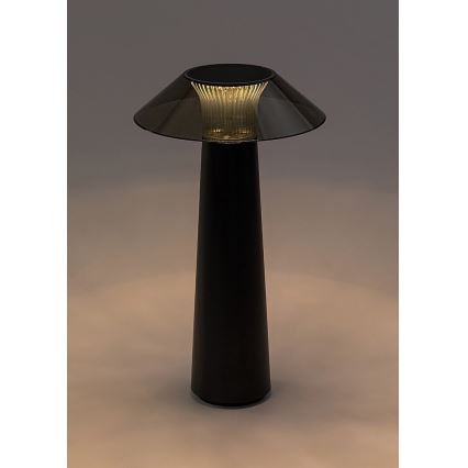 Rabalux - LED Dimmable επαναφορτιζόμενο επιτραπέζιο φωτιστικό αφής LED/5W/5V IP44 μαύρο