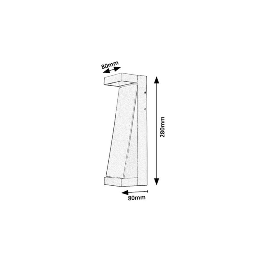 Rabalux - Εξωτερικό επιτοίχιο φωτιστικό LED/13W/230V IP65 ανθρακί