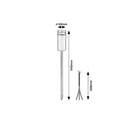 Rabalux - Εξωτερικό φωτιστικό 1xGU10/10W/230V IP54 54,5 cm ανθρακί