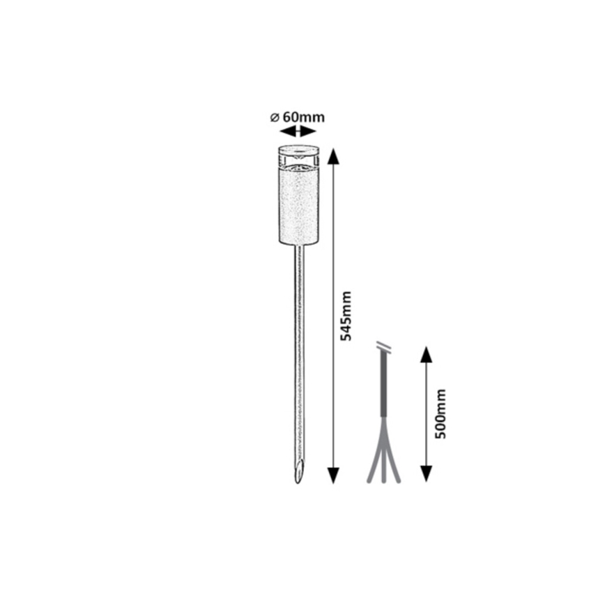 Rabalux - Εξωτερικό φωτιστικό 1xGU10/10W/230V IP54 54,5 cm ανθρακί