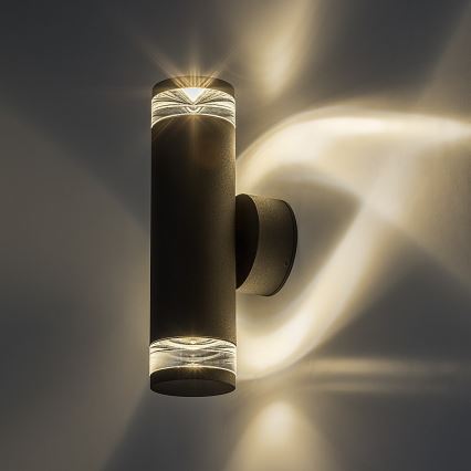 Rabalux - Εξωτερικό επιτοίχιο φωτιστικό 2xGU10/10W/230V IP54 ανθρακί