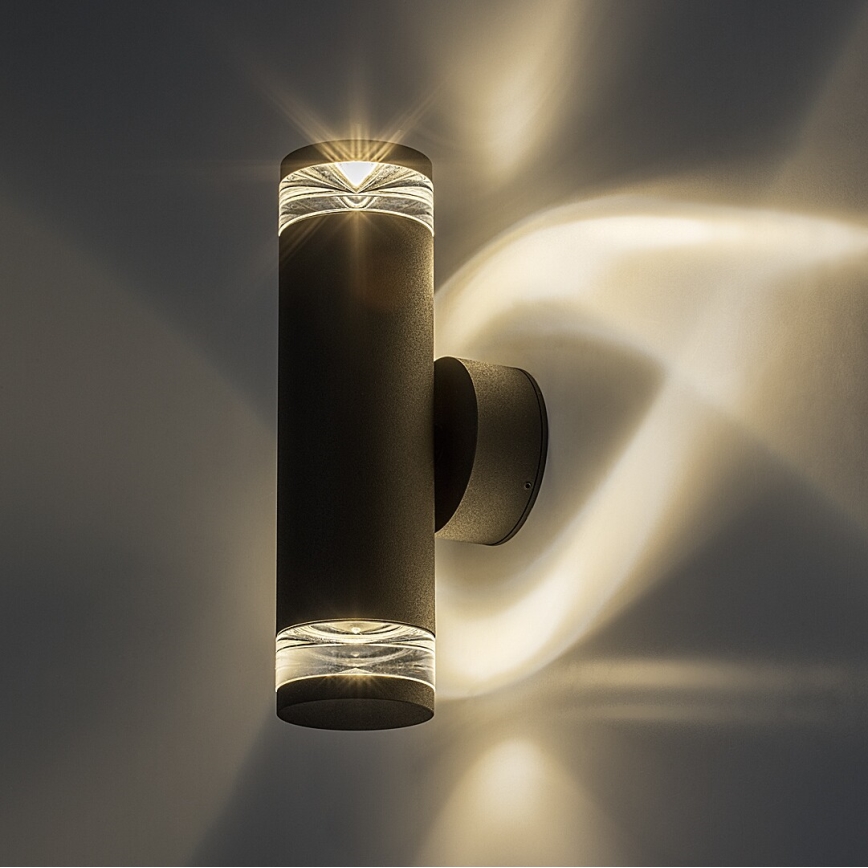 Rabalux - Εξωτερικό επιτοίχιο φωτιστικό 2xGU10/10W/230V IP54 ανθρακί