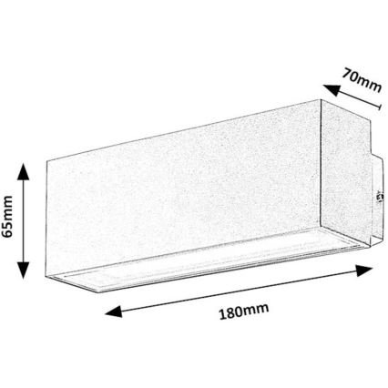 Rabalux - Επιτοίχιο φωτιστικό εξωτερικού χώρου LED LED/10W/230V IP54 λευκό