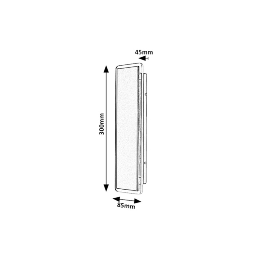 Rabalux - Επιτοίχιο φωτιστικό εξωτερικού χώρου LED/18W/230V IP54 μαύρο
