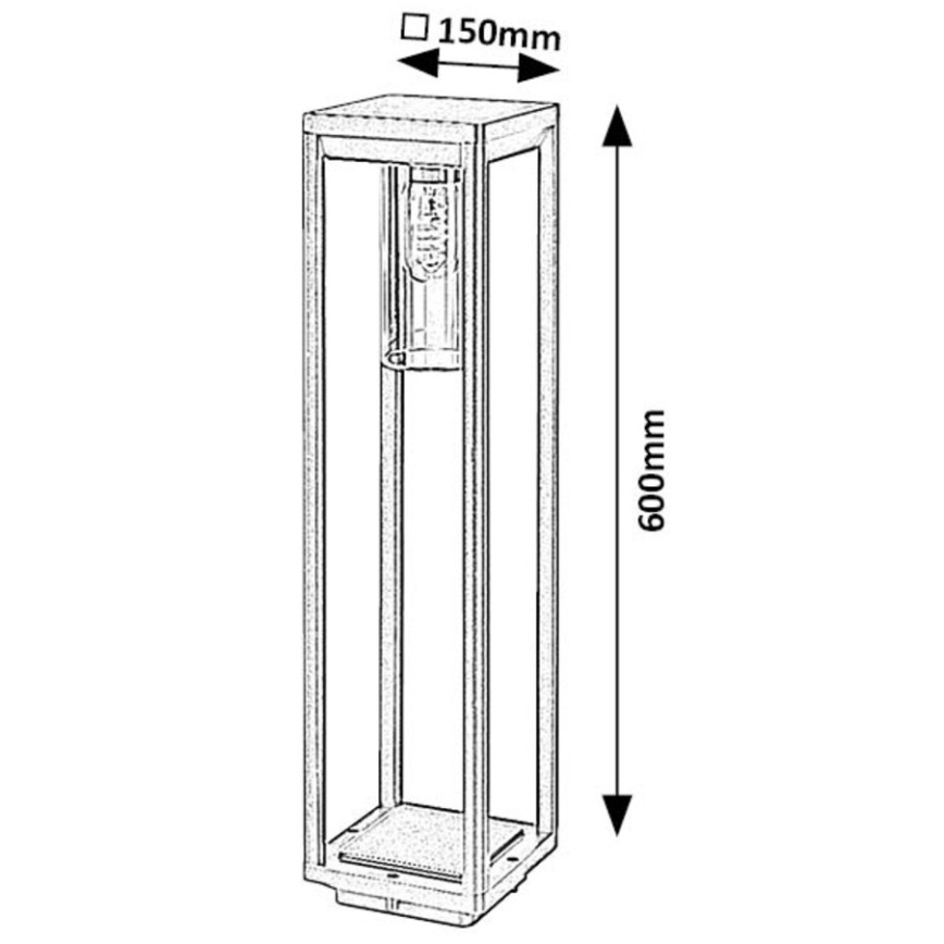 Rabalux - Λάμπα εξωτερικού χώρου 1xE27/15W/230V IP54 μαύρο