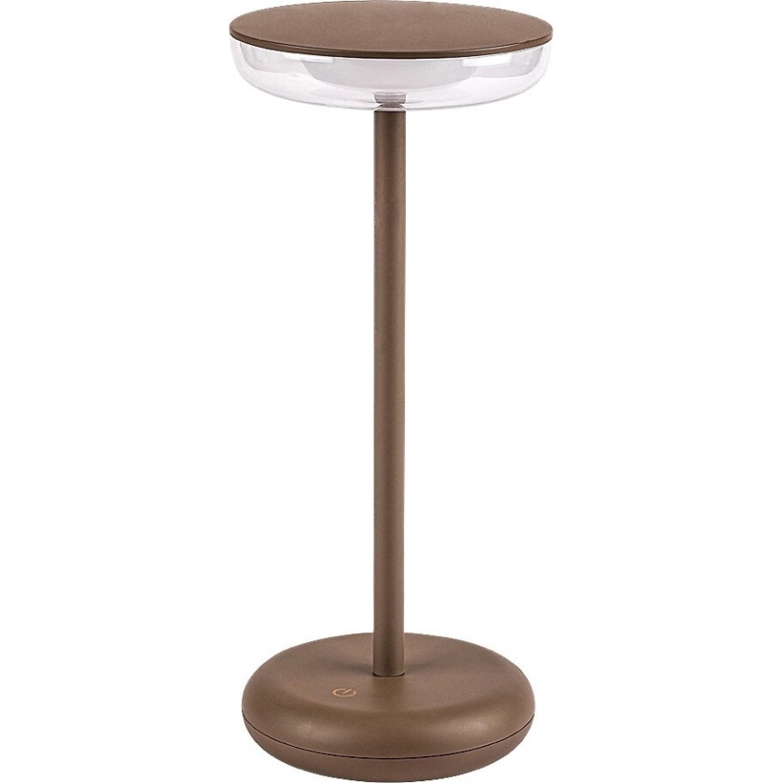 Rabalux - LED Dimmable επαναφορτιζόμενο φωτιστικό εξωτερικού χώρου LED/6W/5V IP44 1800 mAh καφέ