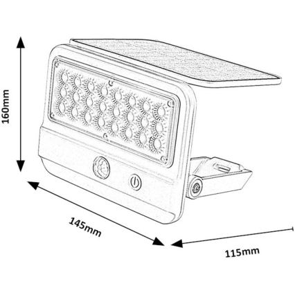 Rabalux - Ηλιακό φωτιστικό τοίχου LED με αισθητήρα LED/7W/3,7V IP54 λευκό