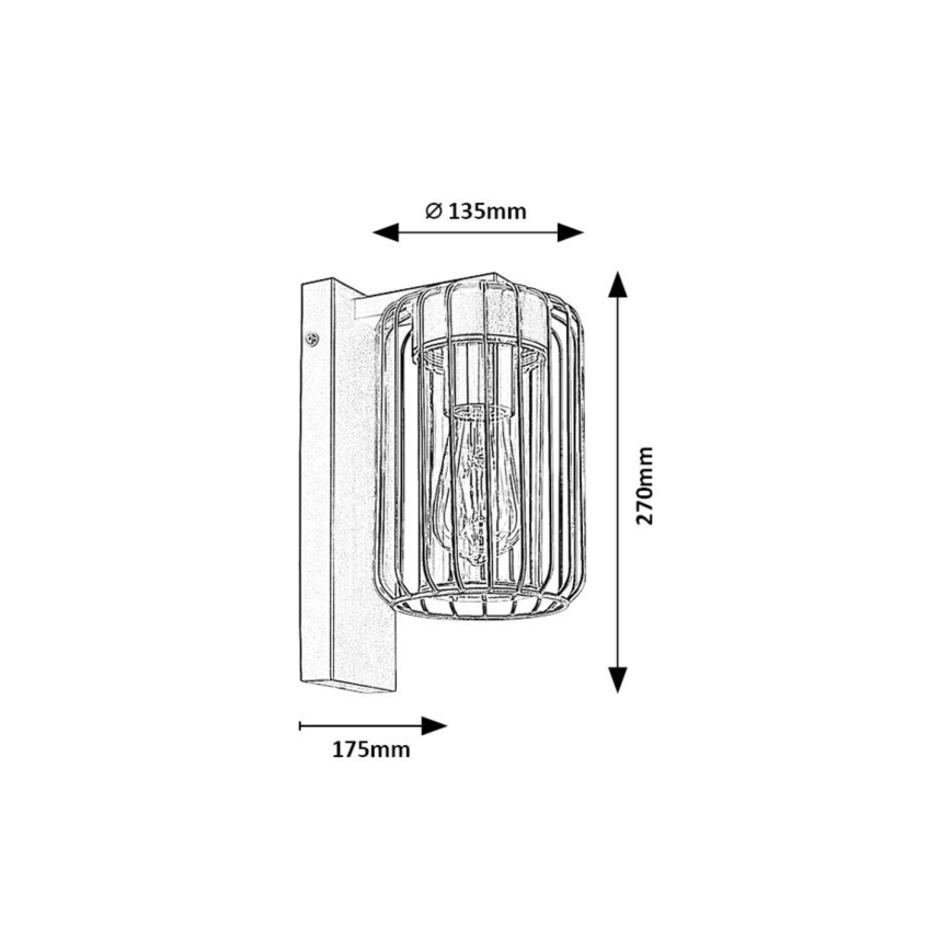 Rabalux - Επιτοίχιο φωτιστικό εξωτερικού χώρου 1xE27/40W/230V IP44